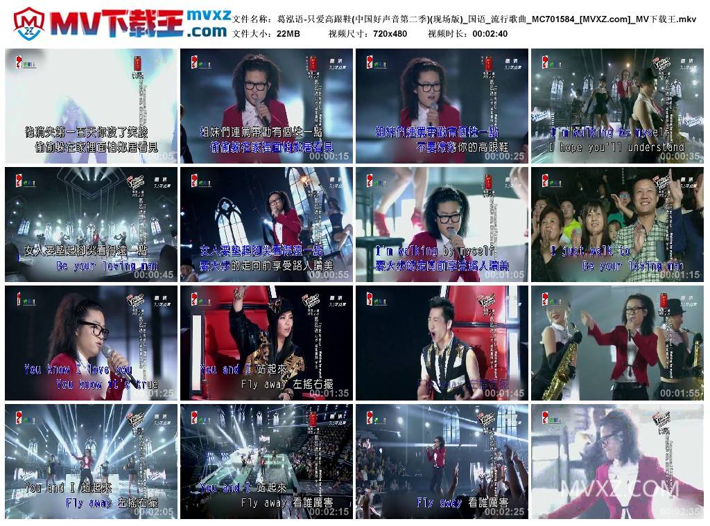 葛泓语-只爱高跟鞋(中国好声音第二季)(现场版)_国语_流行歌曲_MC701584